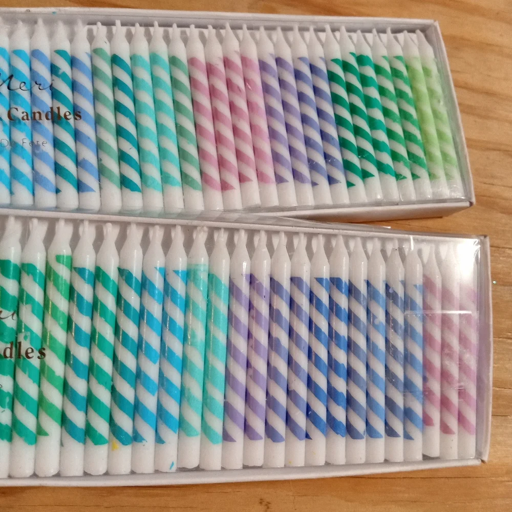 NWT- Meri Meri Rainbow Candle Set